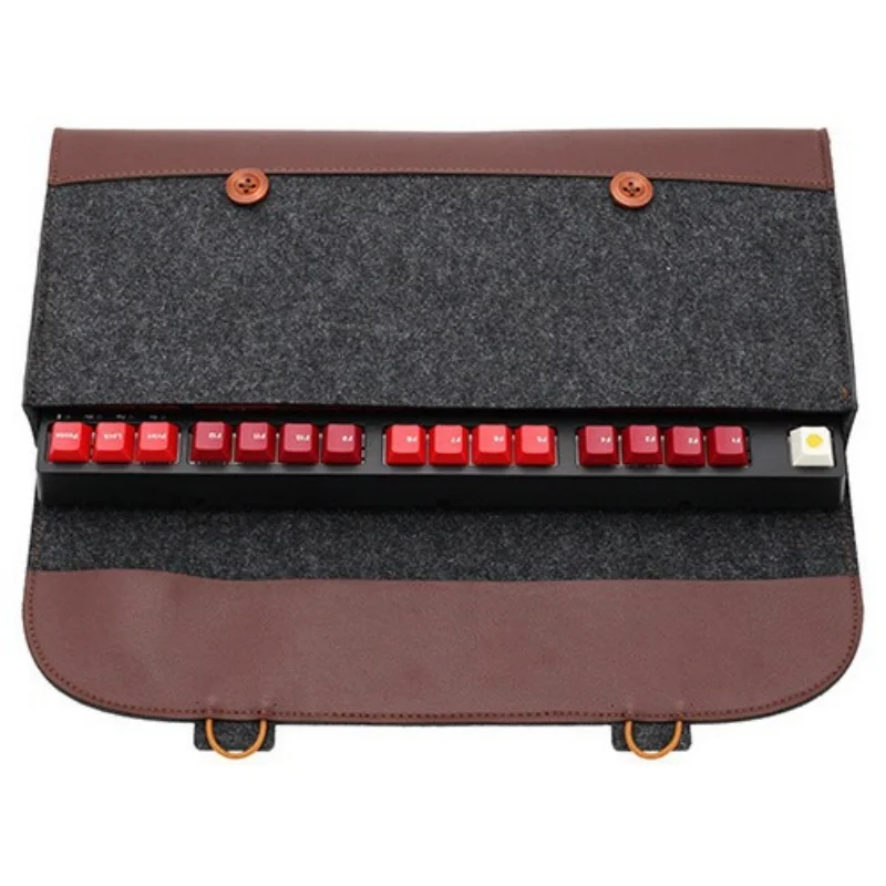 Wholesale Felt Keyboard Travel Case Simple Wireless Keyboard Bags Soft Scratch Proof Deep Gray Carrying Case