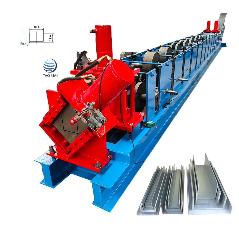 high speed Rangka Dinding C section purlin u and c channel roll forming machine