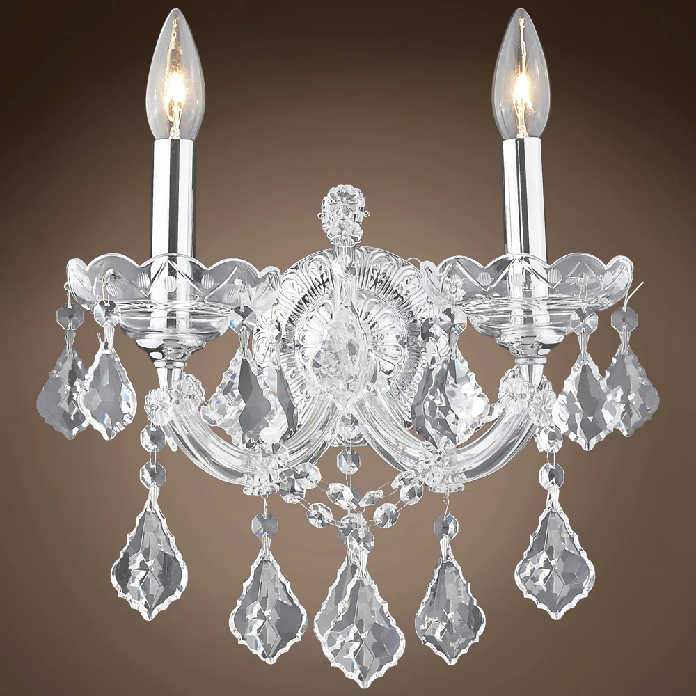 Crystal Chandelier Wall Light Wall Sconce Maria Theresa 2 Light LED Murano Chandelier Farmhouse Chandelier Chinese K9 Crystal