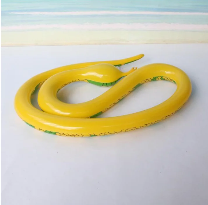 Thickened PVC inflatable python inflatable golden snake Halloween new toy inflatable animal snake