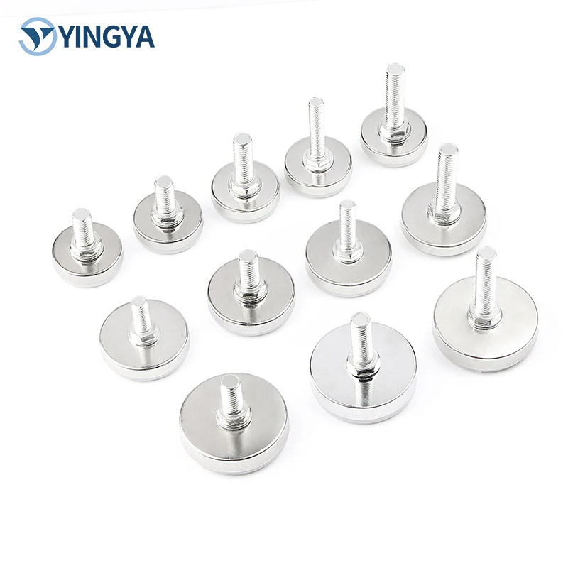 35mm Plastic Furniture Legs with M8 x 25mm Thread Screw Adjustable Glide Leveling Foot