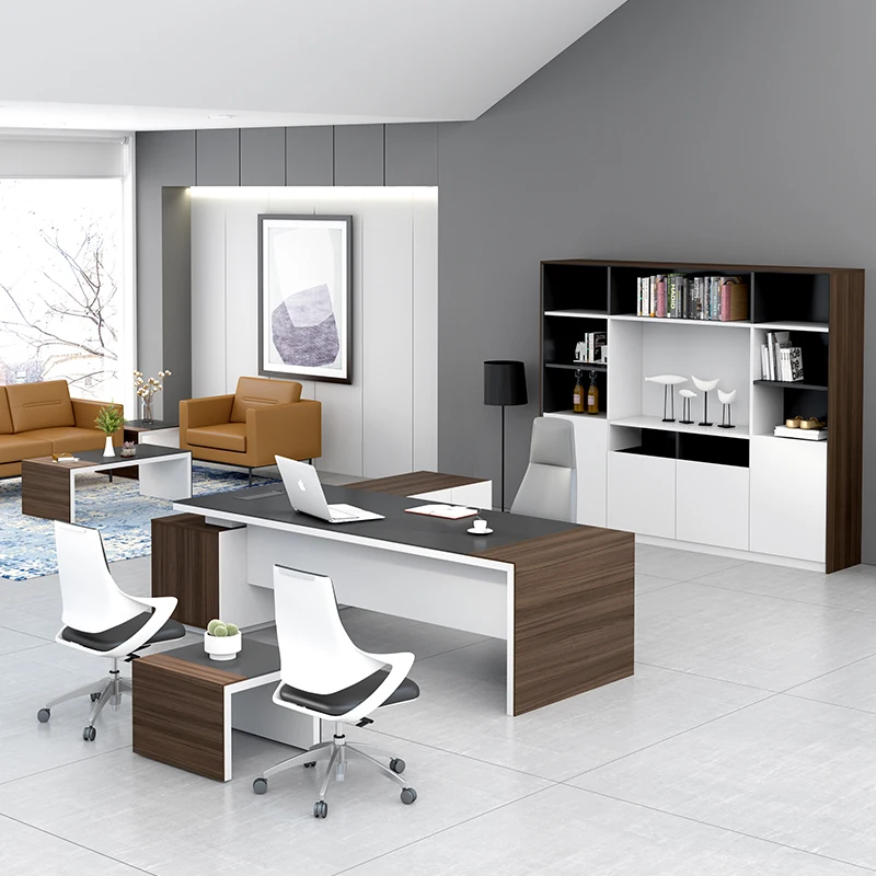 Premium Ceo Boss L Shape Office Furniture Luxury Office Desk Executive Modern