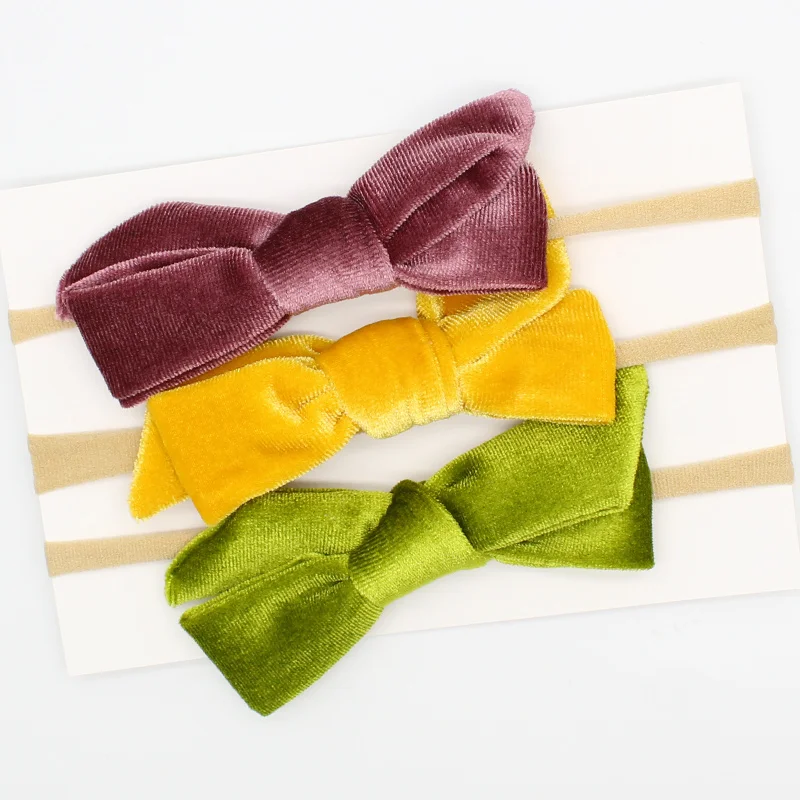 2020 New Style Wholesale Custom Newborn Girl Baby Hair Accessories hair clips Organic Big Bow Headbands In Bulk