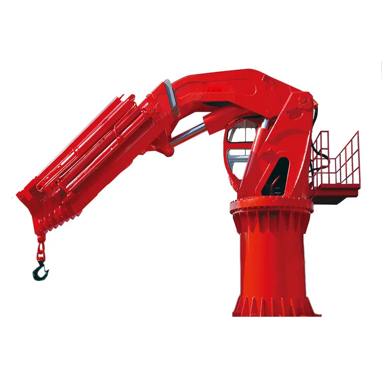 Remote control telescopic boom complete marine crane hydraulic crane 2 ton for marine crane