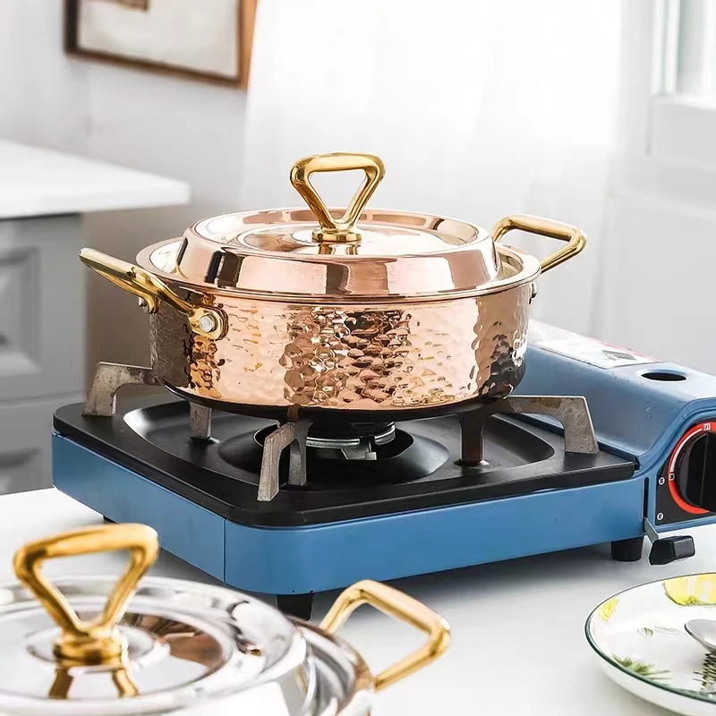 304 Stainless Steel Cooking Soup Pot Set Open Flame And Induction Cooker Available Kitchen Resttaurant Stewing Pot