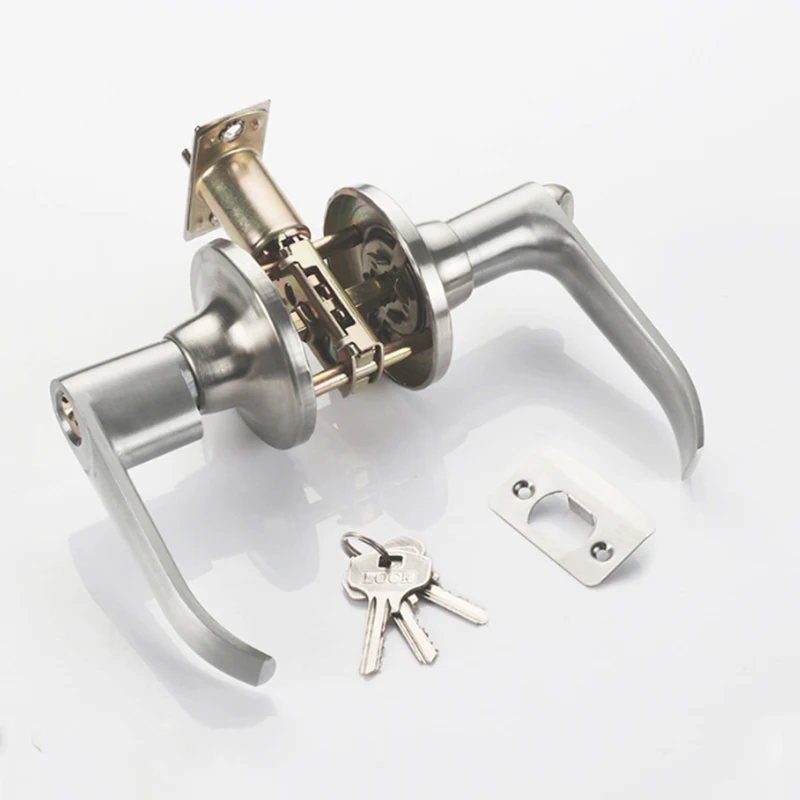 Factory heavy Duty Style wood door zinc aluminum alloy tubular three lever handle mortise locks