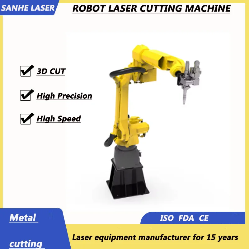 hot sale factory 3D robot fiber laser cutting machine for metal iron steel sheet and pipe  laser cutting equipment