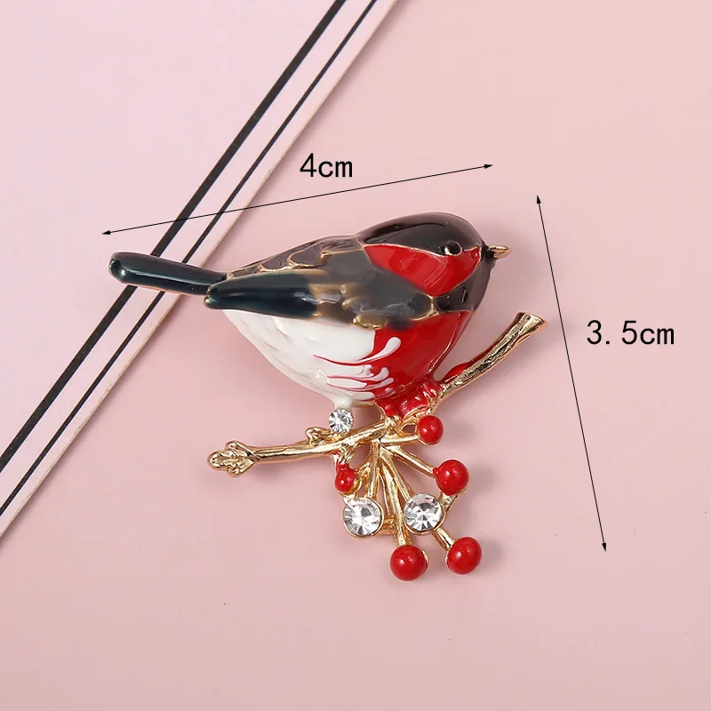Wholesale Simple Style Alloy Oil Drip Enamel Bird Brooch Personality Animal Brooch for Clothing Accessories