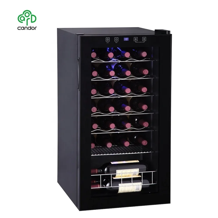 Candor custom quality fashion design compressor 28 bottles electric wine cellar refrigerators wine cooler
