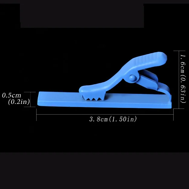 4cm solid color tie bar clip blanks for men with clasp back