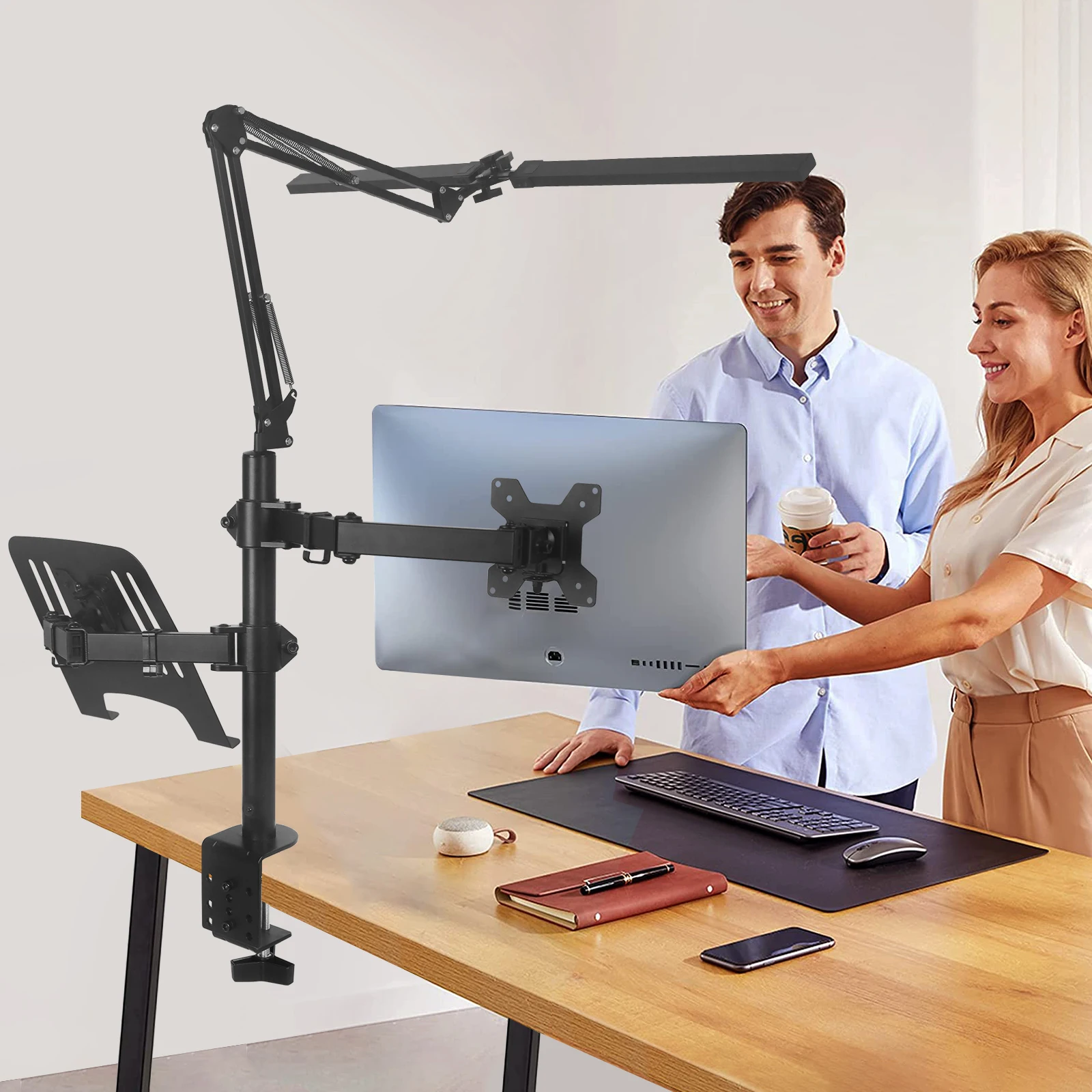 Ergonomics 2 Arm Laptop Holder Stand Lcd monitor Arm computer monitor wall mount