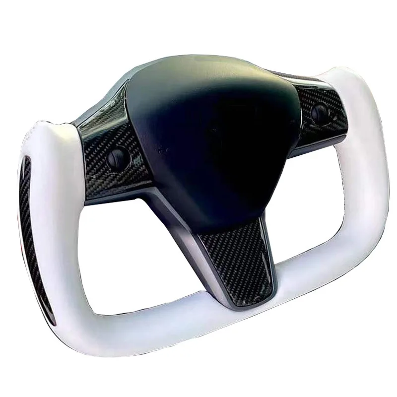 For Tesla yoke steering wheel factory modified model Edamame 3yx carbon fiber modified steering wheel