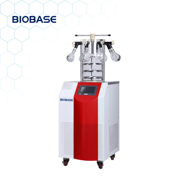 BIOBASE food industrial  pilot Vacuum Lyophilizer Freeze Dryer   3pcs Tray  9.3L  Freeze Dryer For Lab price