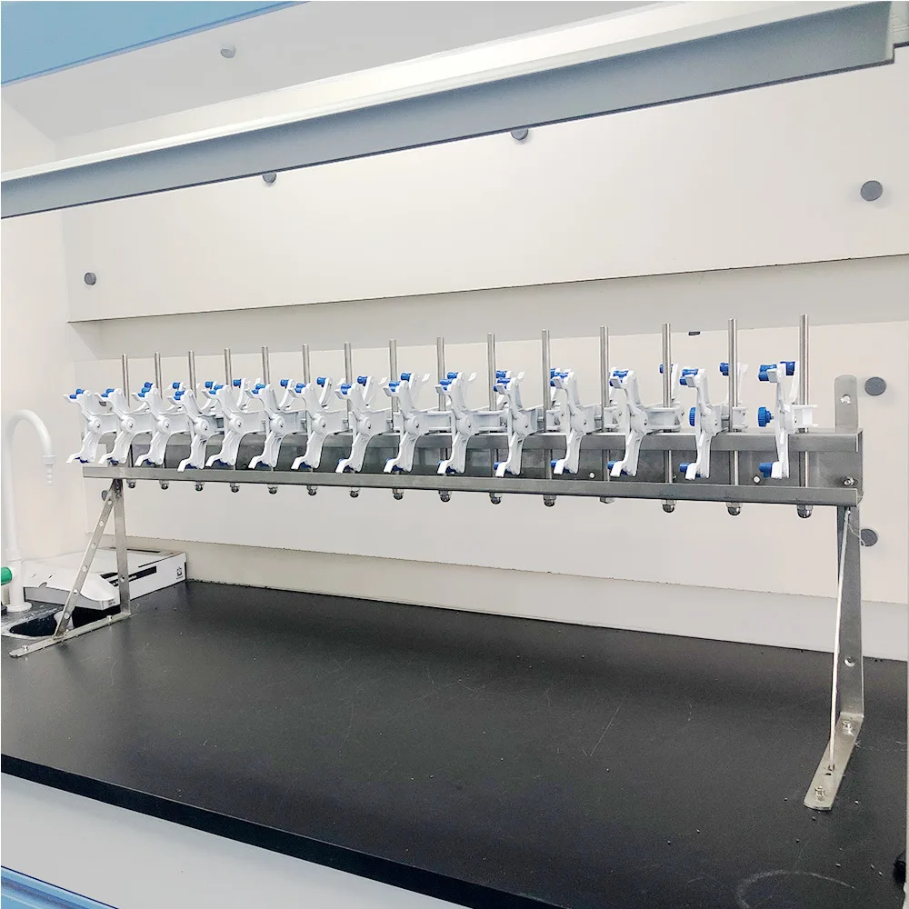 Laboratory Bench S/S Butterfly frame, Condensation Tube Titration Table, Chromatography Column Frame with Butterfly Clamp