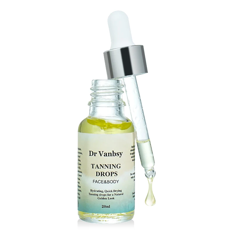 Private Label Custom Beauty Products Natural Tanning Lotion  Active Self Tanner Gel Sun Tan Drops