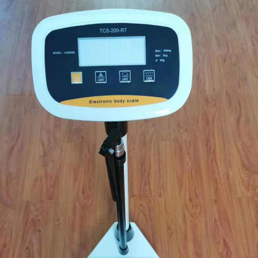 
LED display electronic weight scale with height meter stadiometer for adult and children measure height and weight capacity 200k 
