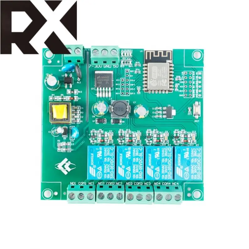 RX Top Sale 5V 4M AC IC  Power Supply Four Way ESP12F ESP8266 WIFI Relay Module