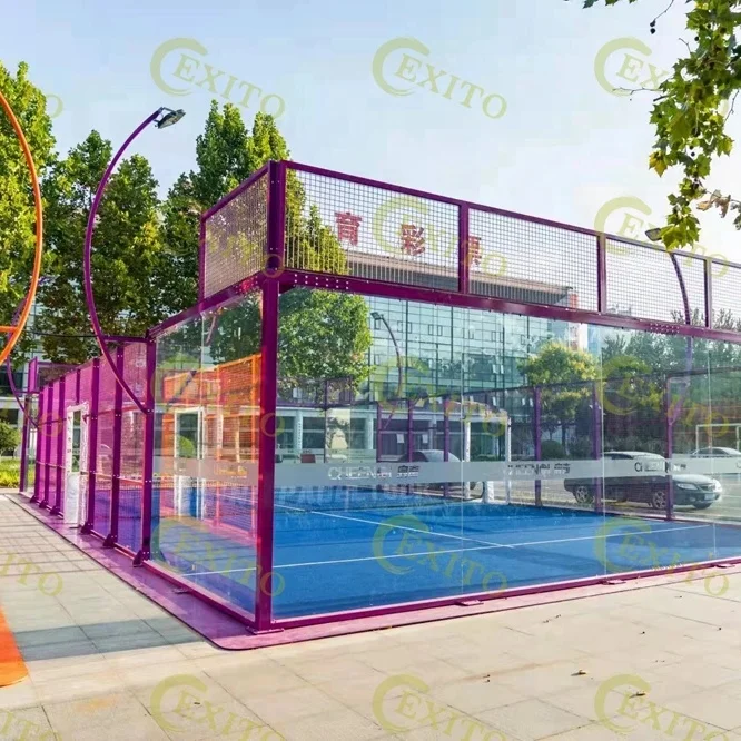 EXITO Wholesale Hot Sale Paddle Tennis Court Padel Court High Quality  With Roof