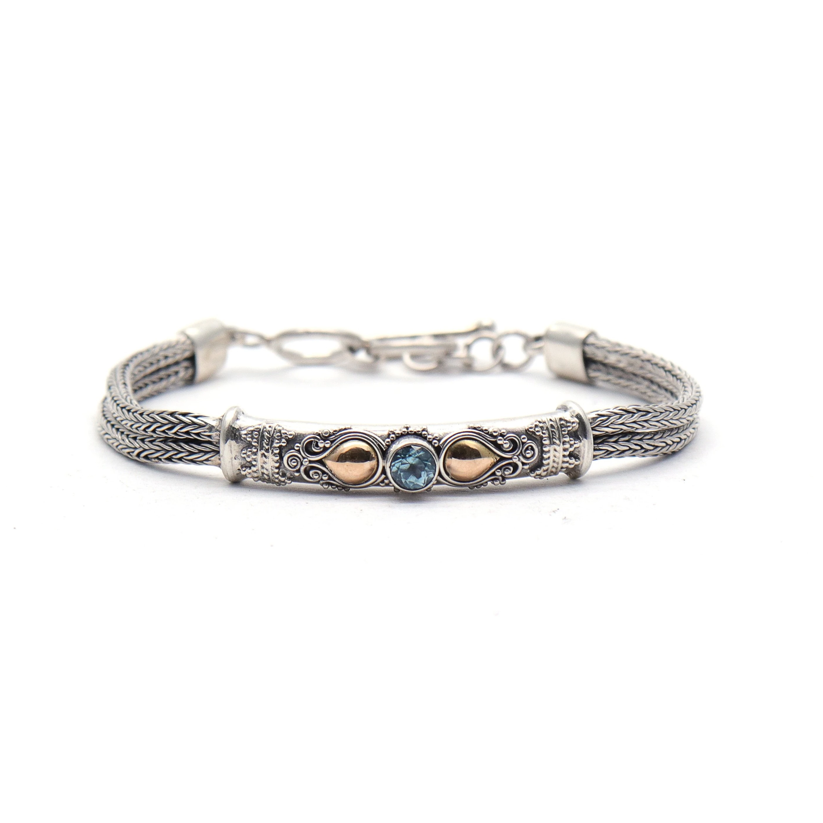 Bali 925 Sterling Silver Combined With Super Fine Quality Genuine Silver Bracelet For Women
