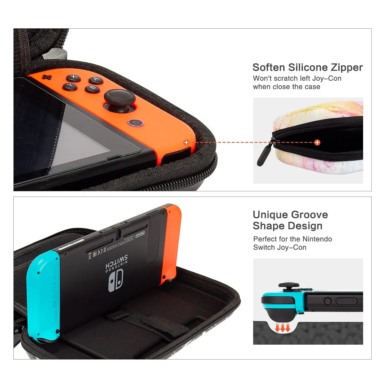 Brilliant Custom Hard Eva Shell Cover for Switch Console Games & Joy-Con Carry Case for Nintendo Switch With 16 Game Card Slots