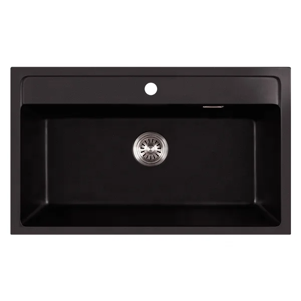 EJOY High Quality D8148  water tank Customized single bowl  granite kitchen sink