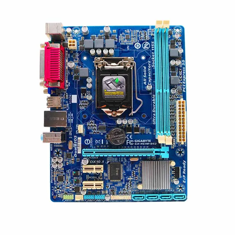 Second Hand Gigabyte Core i7 i5 i3  H61 LGA 1155 PC Motherboard