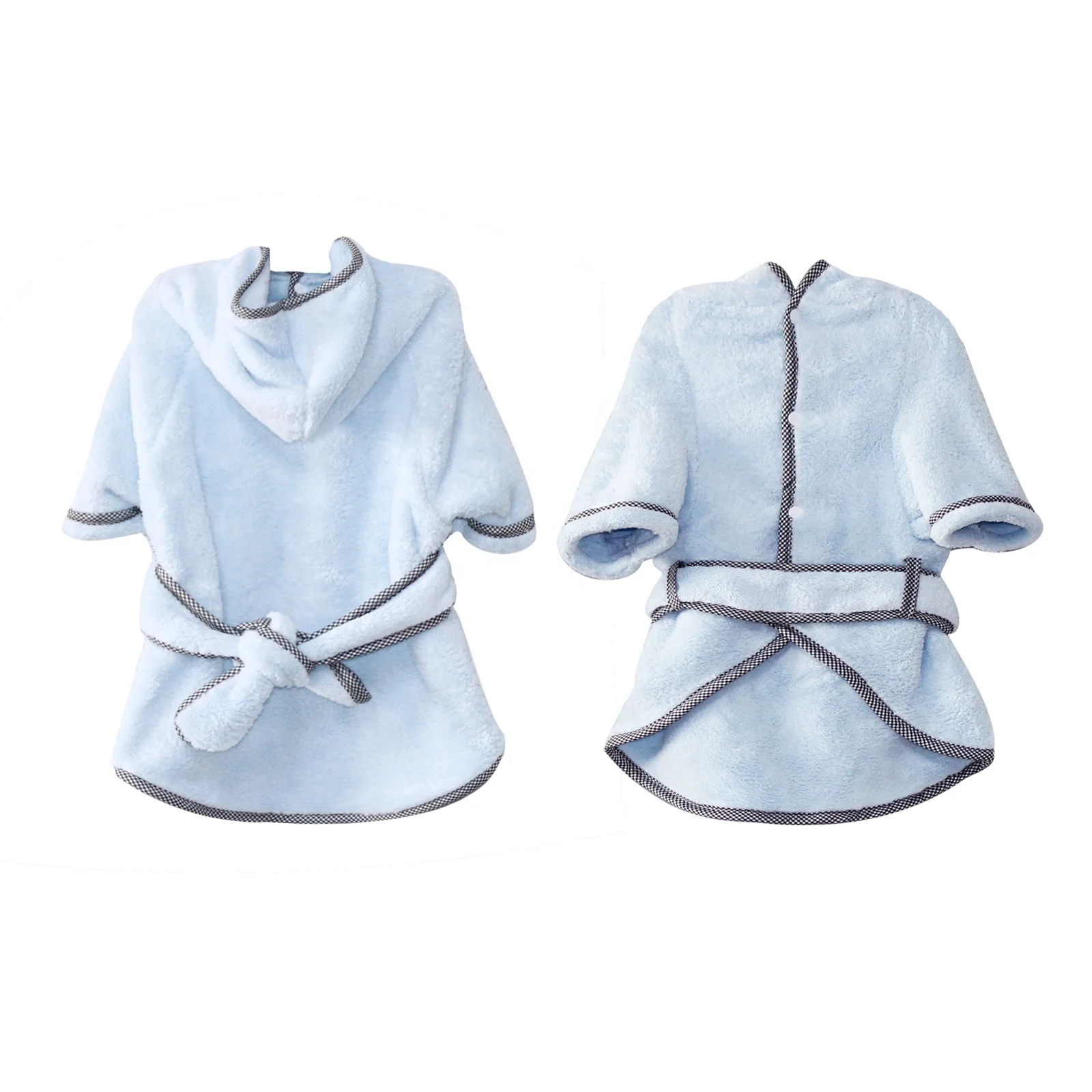 Factory Direct Fashion White  Skin-friendly Pet Bathrobe Custom Embroidered Logo Microfiber Towel