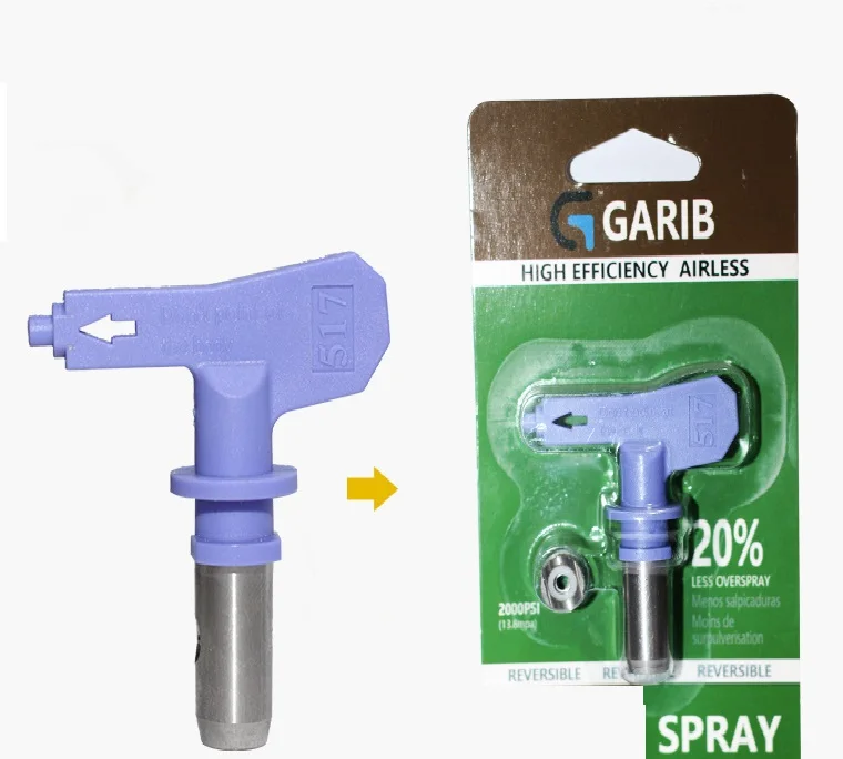 2024 Blue Series 5 Reversible Powder Spray Extended Nozzle Tip Airless Paint Spray Gun Tip