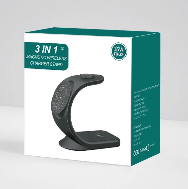 Dropshipping products 2022 3 in 1 15w magnetic wireless charger fast charging phone holder chargers batteries & power supplies