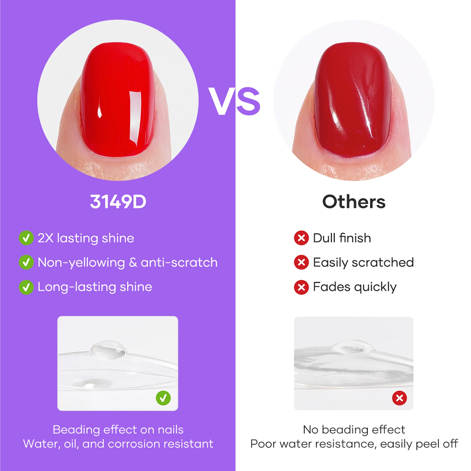 MissGel No Wipe Low Viscosity High Clear Super Shining Gel Crystal Top Coat Hema Free Gel Polish For Nail Art