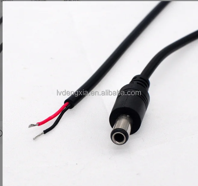 5.5*2.1mm male and female to bare end 12V adapter DC power cord DC Power Cable 5.5 2.1 Male to FeMale Jack 15cm length