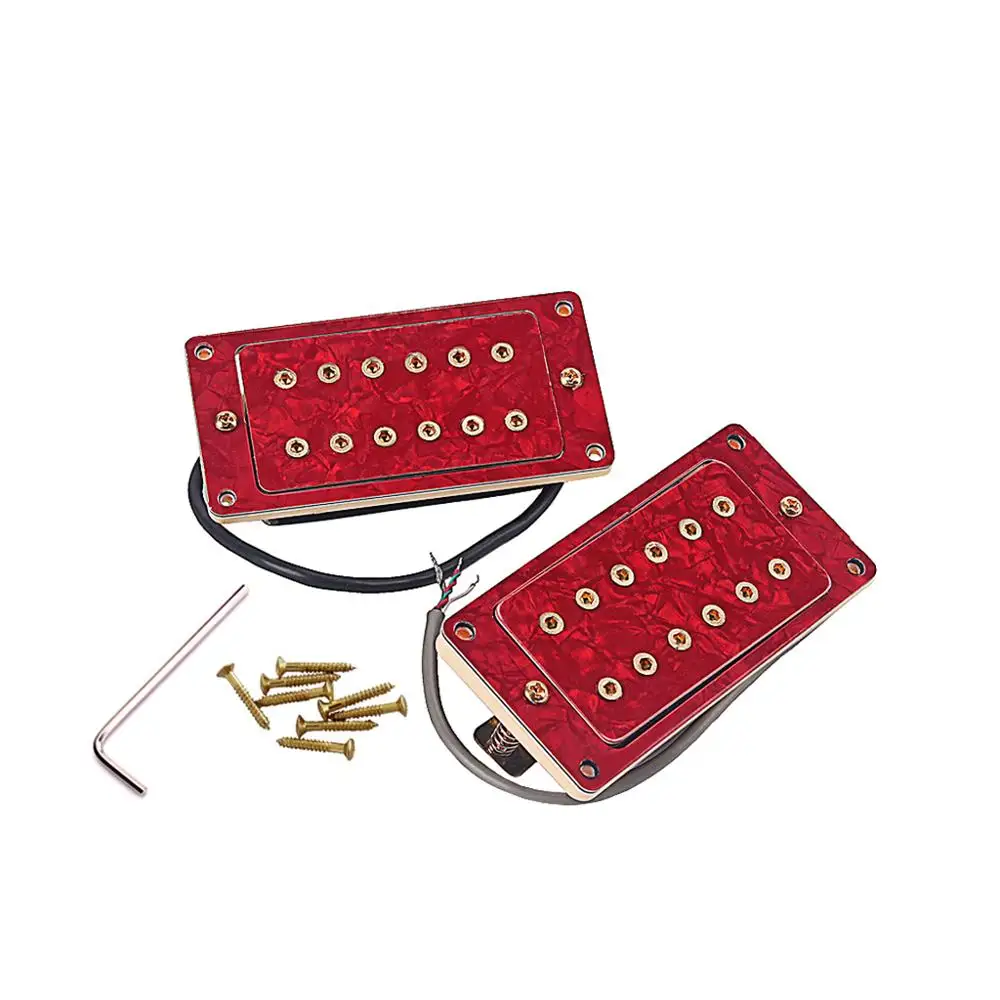 GMC25 Ceramic Magnet Red Noiseless Guitar Humbucker Bridge Neck Pickup Set