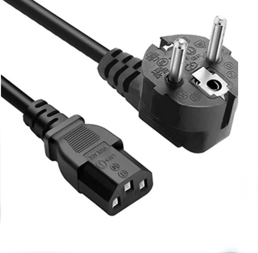 Top quality factory selling 2 pin plug european standard extension cord eu power cord cable ac eu power cable