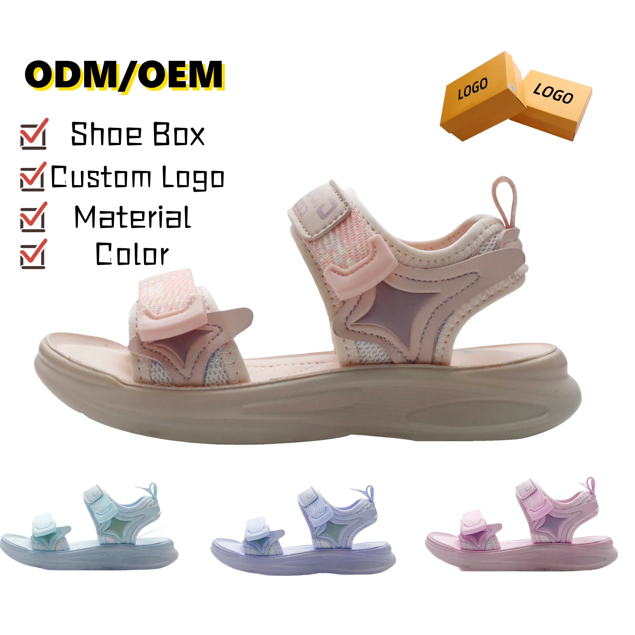 G.DUCK COOL 2024 Fashion Trend Kid Outdoor Comfortable Durable Anti-skid PU Sandals Children Open Toe Summer Beach Sandals