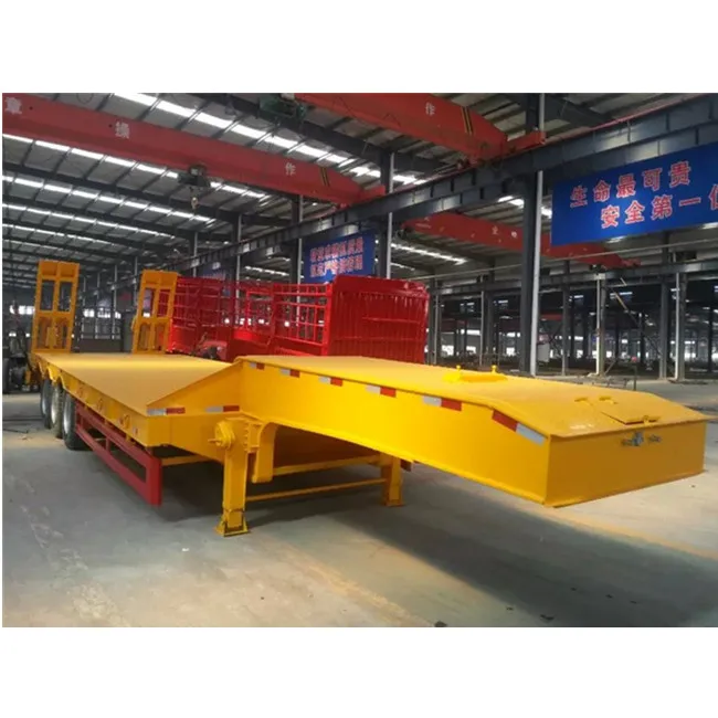 Hydraulic extendable cylinders detachable low bed goose neck lowboy gooseneck low boy loader 120ton lowbed trailer