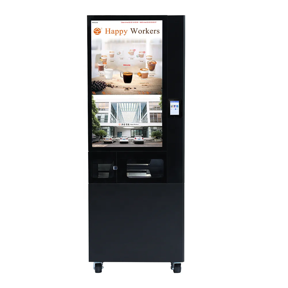 Intelligent Beverage Coffee Vending Machine with Auto Cup Dispensing Function