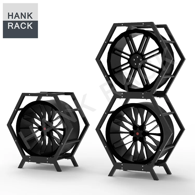 Honeycomb hexagon car rim display stand alloy wheel display rack wheel rim display rack