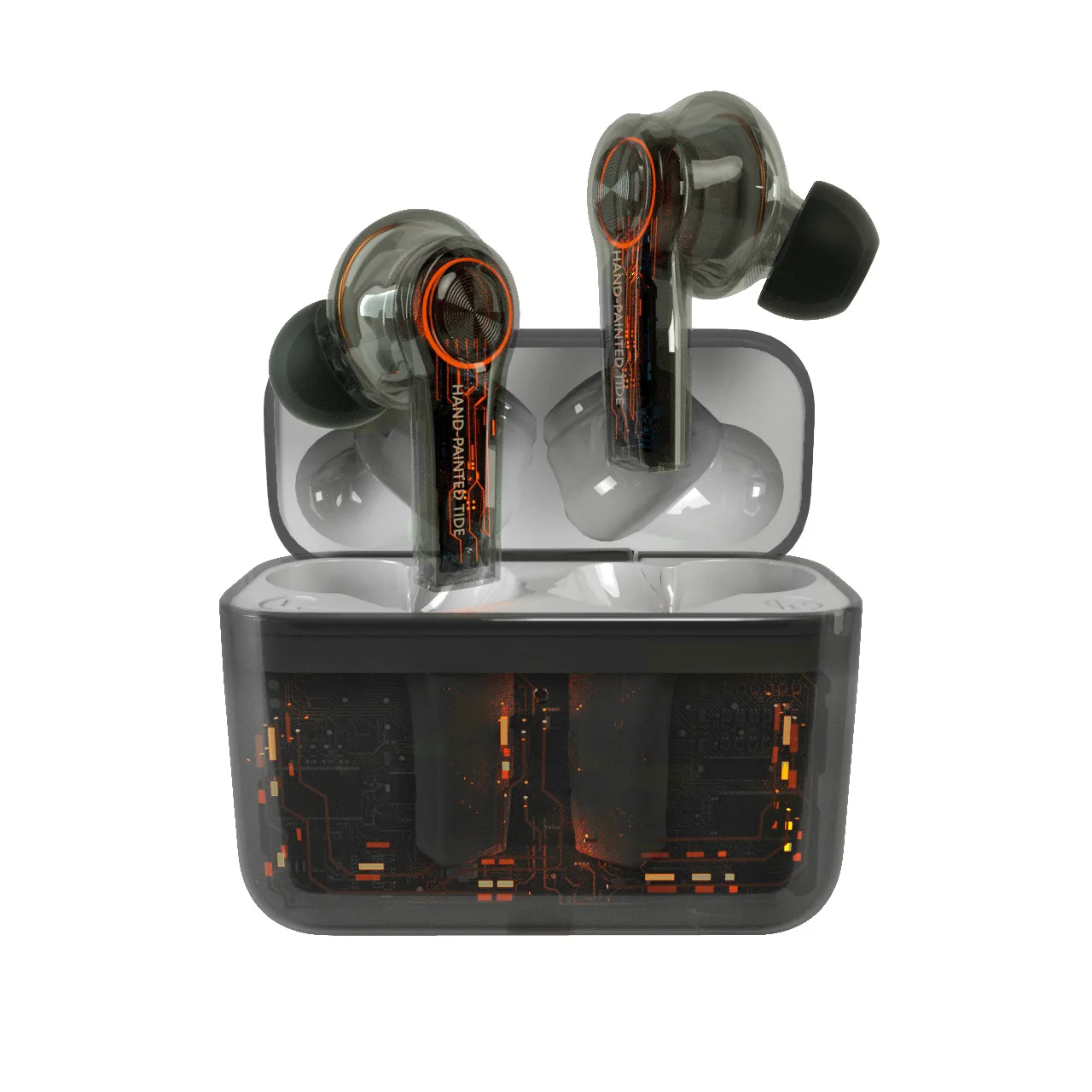
Transparent cool New design B T 5.0 TWS gaming earbuds with microphone 