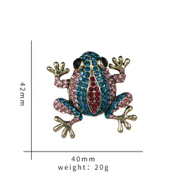 WEIMAN Jewelry Factory Brooch Wholesale Color Rhinestones Pave Fat Frog Brooch Pins Jewelry