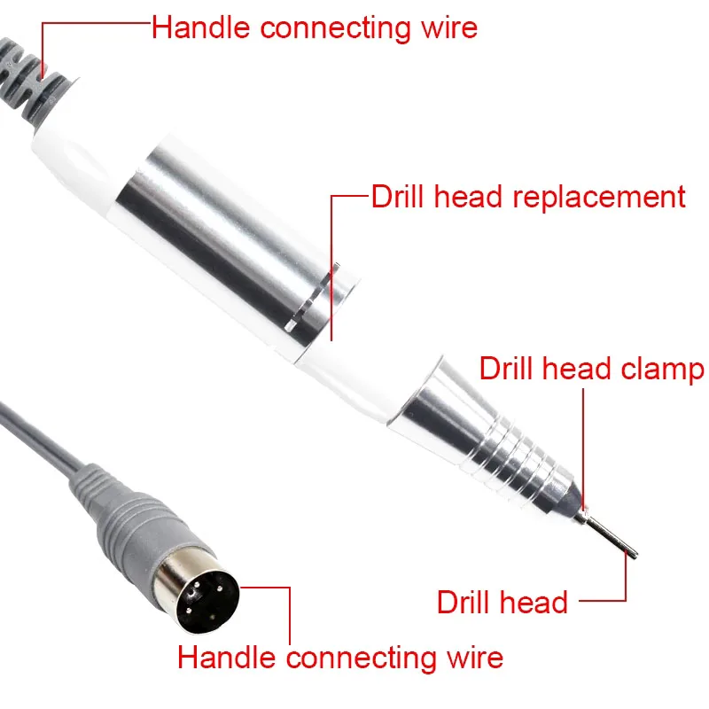 Wholesale 7 Colors Electric E File Nails Machine Portable Brushless Salon Polishing Safety Nail Drill