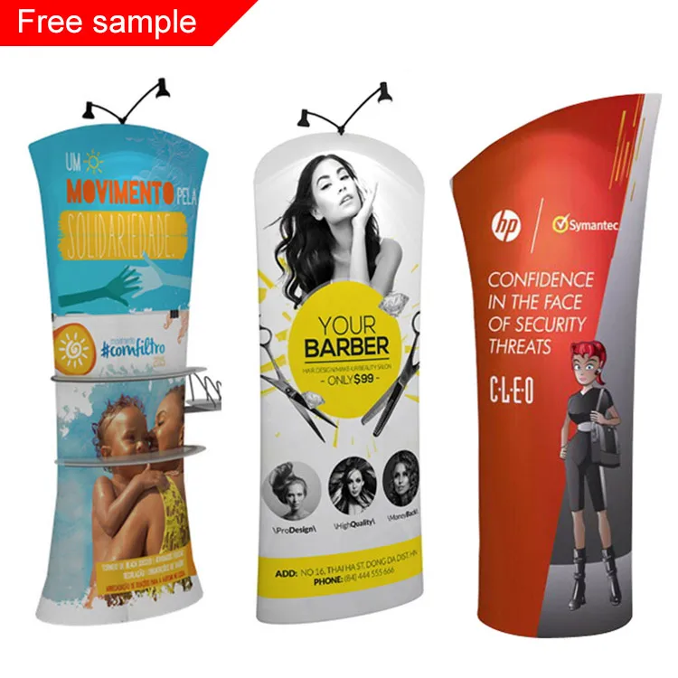 
Quick Tension Fabric stand Retractable Portable Aluminum Tube Trade Show Banner Stand Display For Exhibition  (1600289436871)