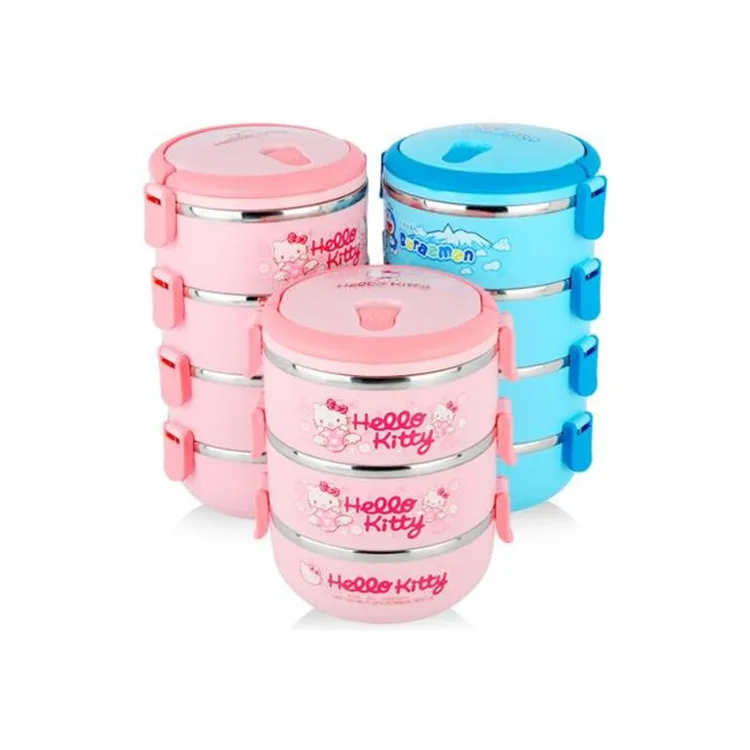 
1/2/3/4 Layers Cute Stainless Steel Lunch Box for Kids 