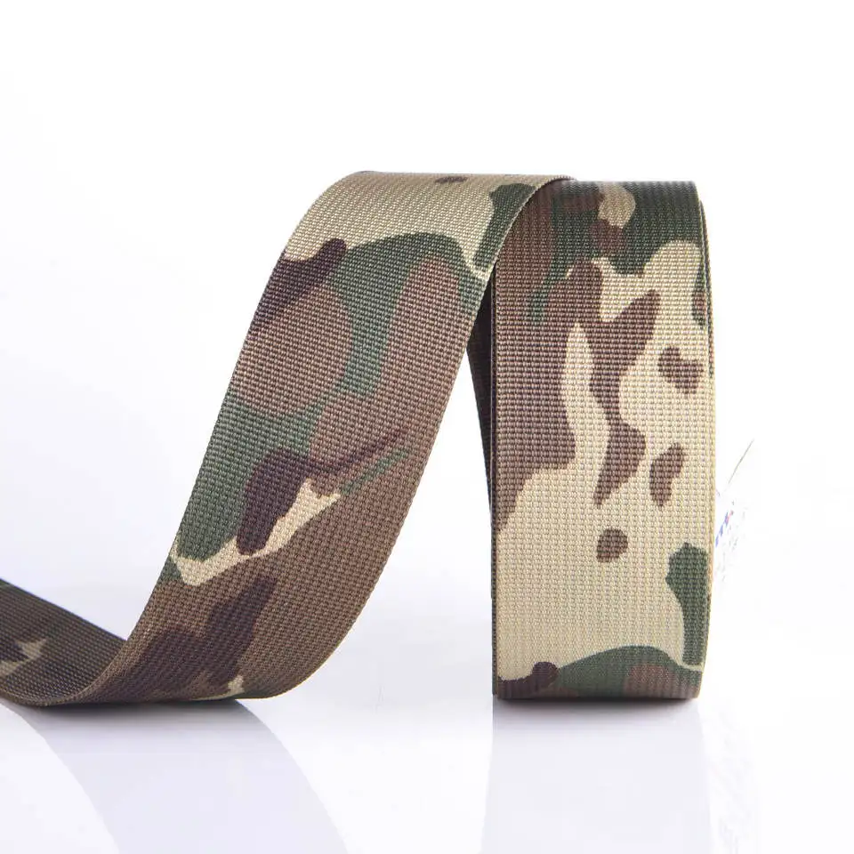 Camouflage Webbing Belts Polyester Webbing Strap Custom Polyester Webbing