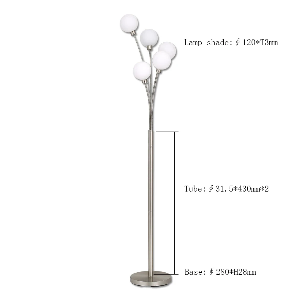 2021 Ebright New Style Tree Shape G9 Lampholder Standing Restaurant Led Floor Lamp With 5 Warm White Bulbs