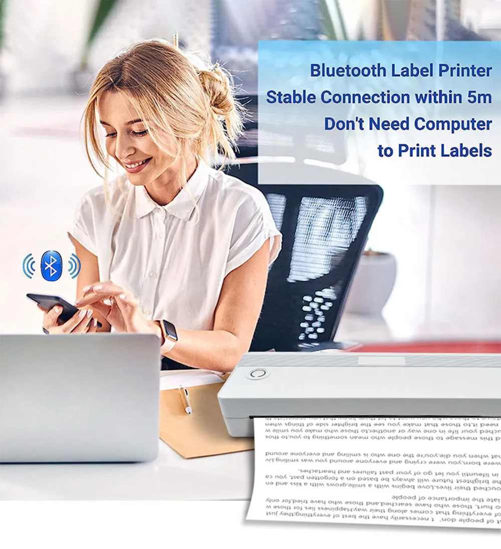Sailing Portable A4 Thermal Printer Support 216mm With Wireless For Travel Wireless Printer