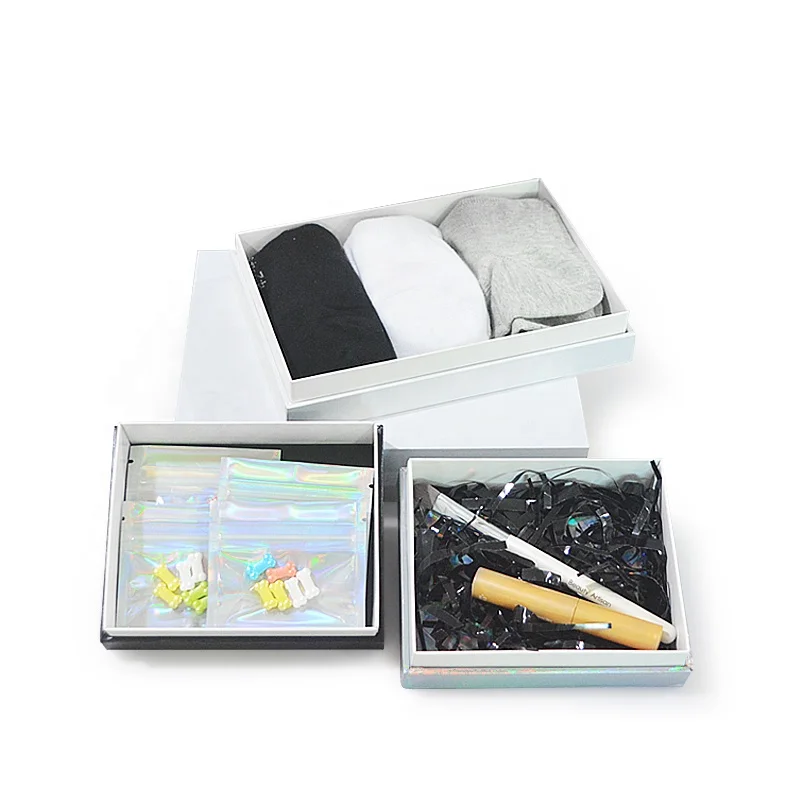 5 шт. телескоп папки с прорезями твердая бумажная картонная самомонтирующийся подарочные коробки для голографической индивидуальным логотипом таможня напечатала сумки