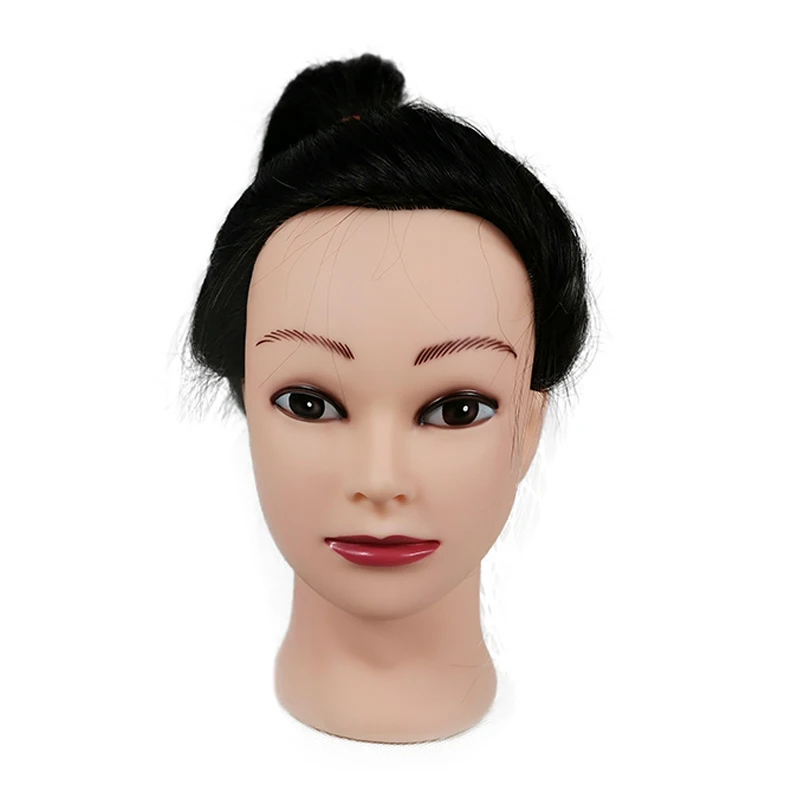 Female 100% Real Natural Human Hair Hairdressing Cosmetology Training Mannequin Head
