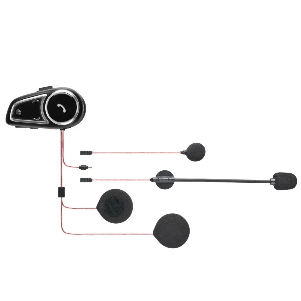 HXKK HX-T1 Waterproof IP67 6 People 1KM Motorcycle BT Helmet Intercom Headset Walkie Talkie Headset