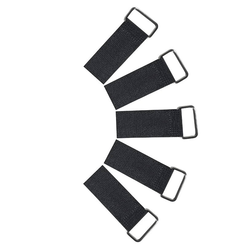 Eco-friendly metal Plastic Buckle Cinch Strap Self Grip Reusable Hook And Loop Cable Tie With Long Tail