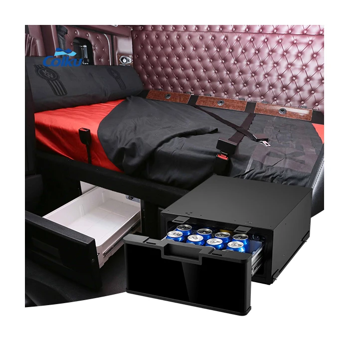 Hot Sale 23L Car Refrigerator Drawer Rv Fridge 12V Marine Fridge with Stainless Steel Track